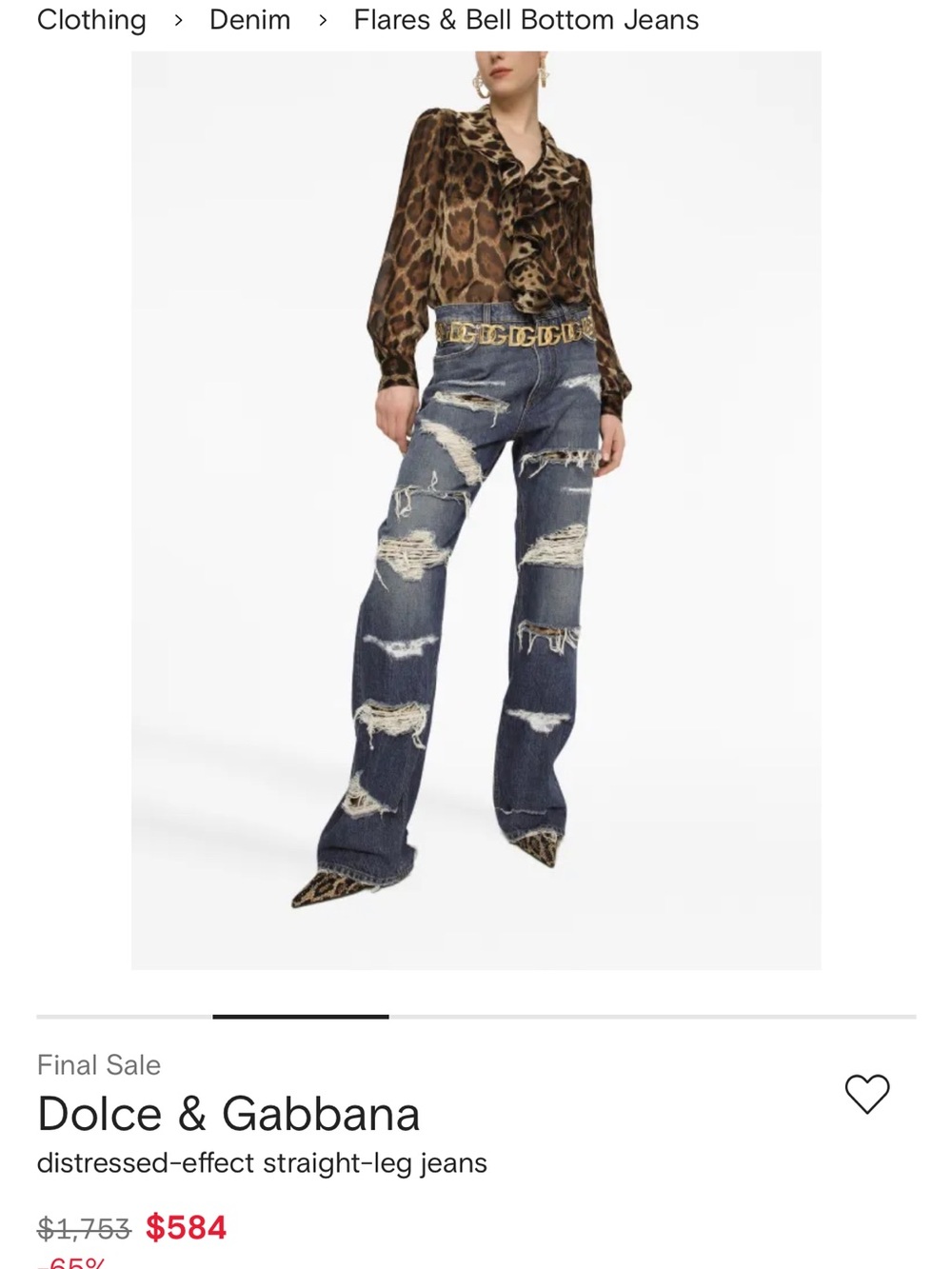 Dolce & Gabbana Distressed Blue Boyfriend Jeans